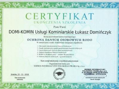 Certyfikat Rodoscan 1